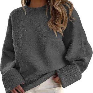Women's Fall Oversized Long Sleeve Fuzzy Sweater